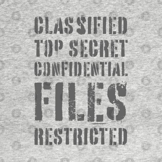 Classified Files Typography Stack (Grey) by John Uttley